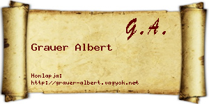 Grauer Albert névjegykártya